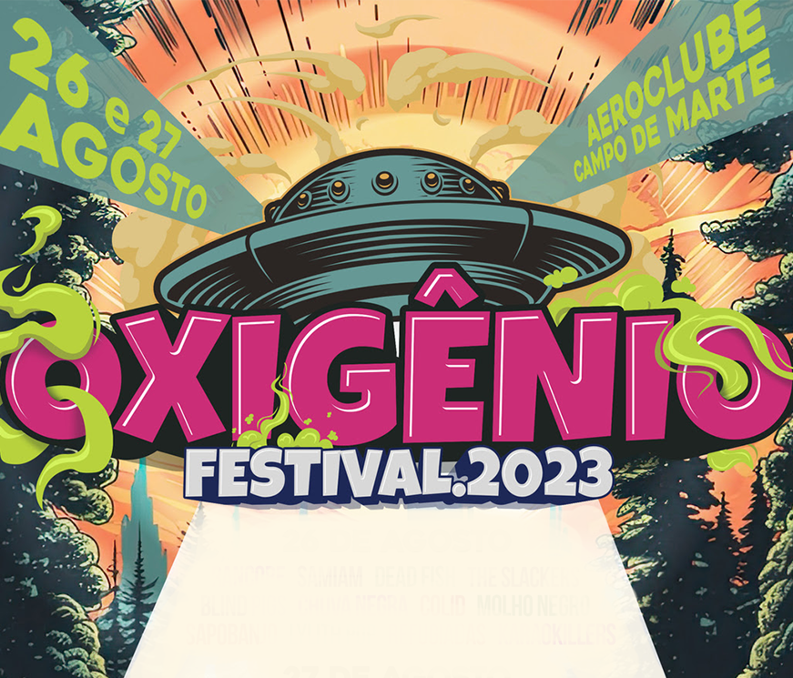 Oxigênio Festival 2023, em agosto, terá quatro bandas internacionais e 20 nacionais