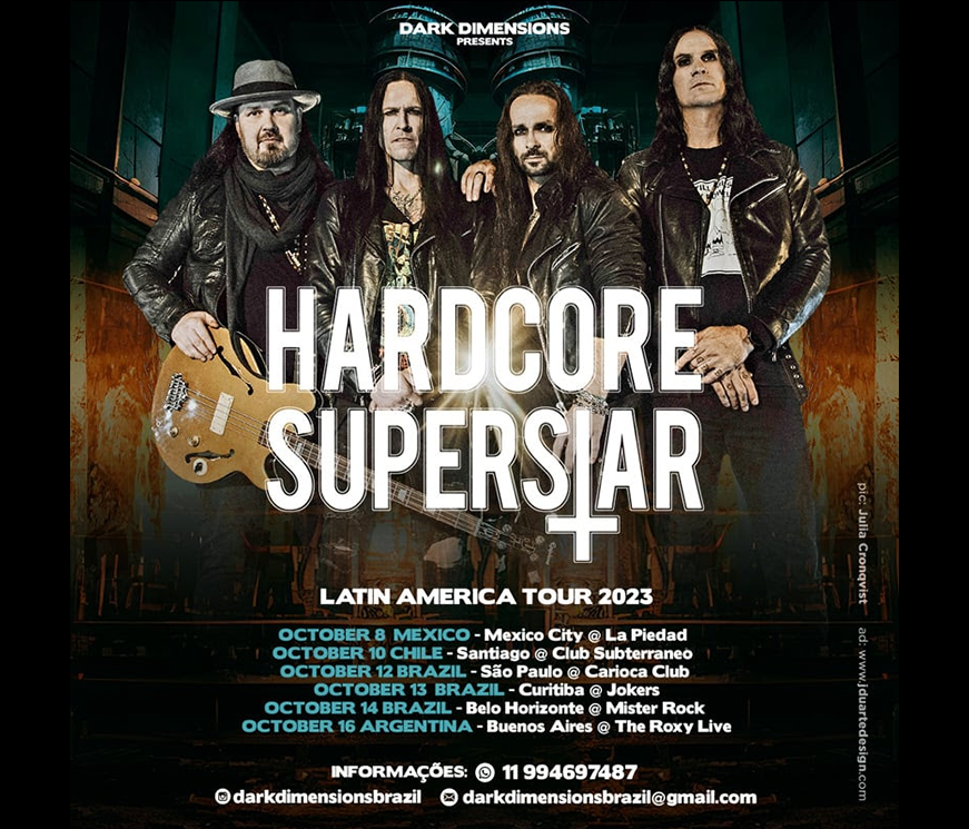 Hardcore Superstar vem pela primeira vez no Brasil com três shows confirmados