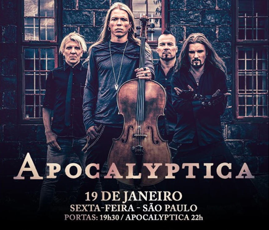 Apocalyptica no Brasil: banda fará cinco shows em janeiro