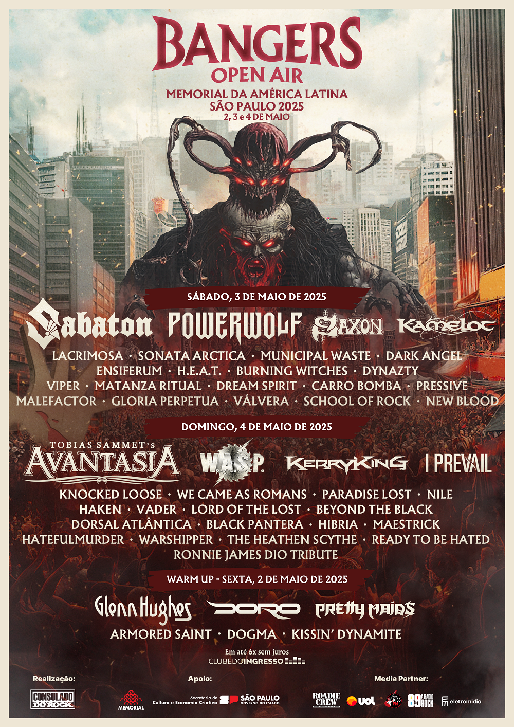 Bangers Open Air divulga horários oficiais dos shows de 2025