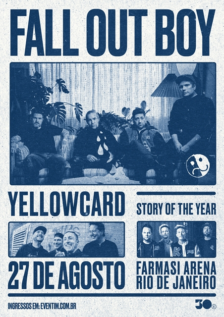 Fall Out Boy, Yellowcard e Story Of The Year se apresentam no Rio de Janeiro