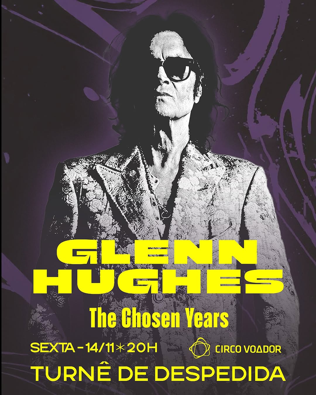 Ícone do rock mundial, Glenn Hughes, se apresenta no Circo Voador, no Rio de Janeiro