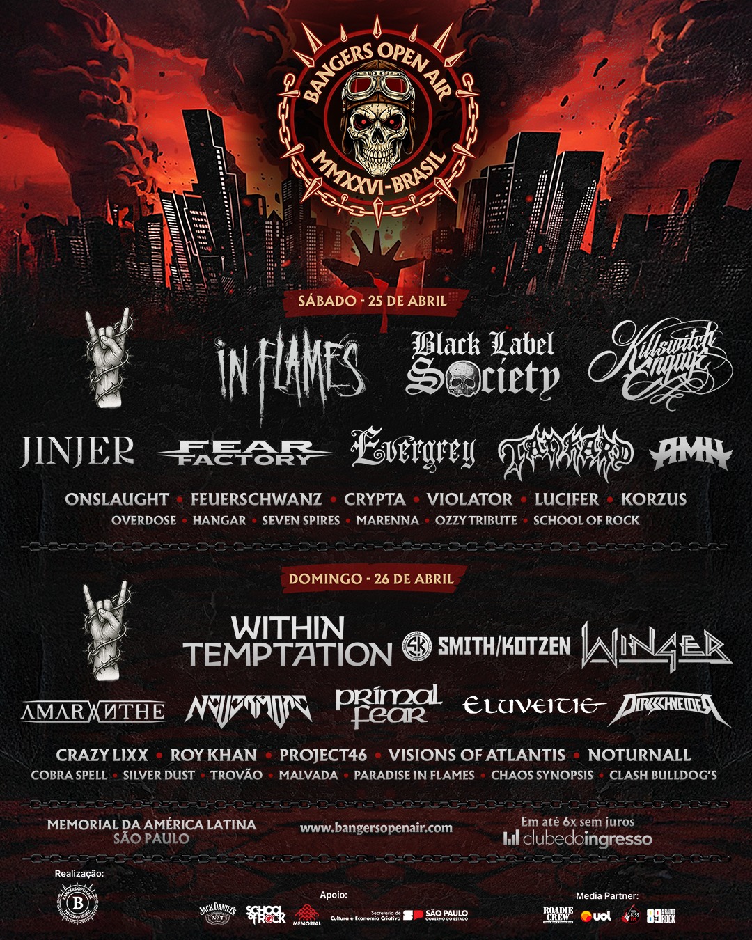 Bangers Open Air mantém diversidade de estilos e gerações no line up de 2026