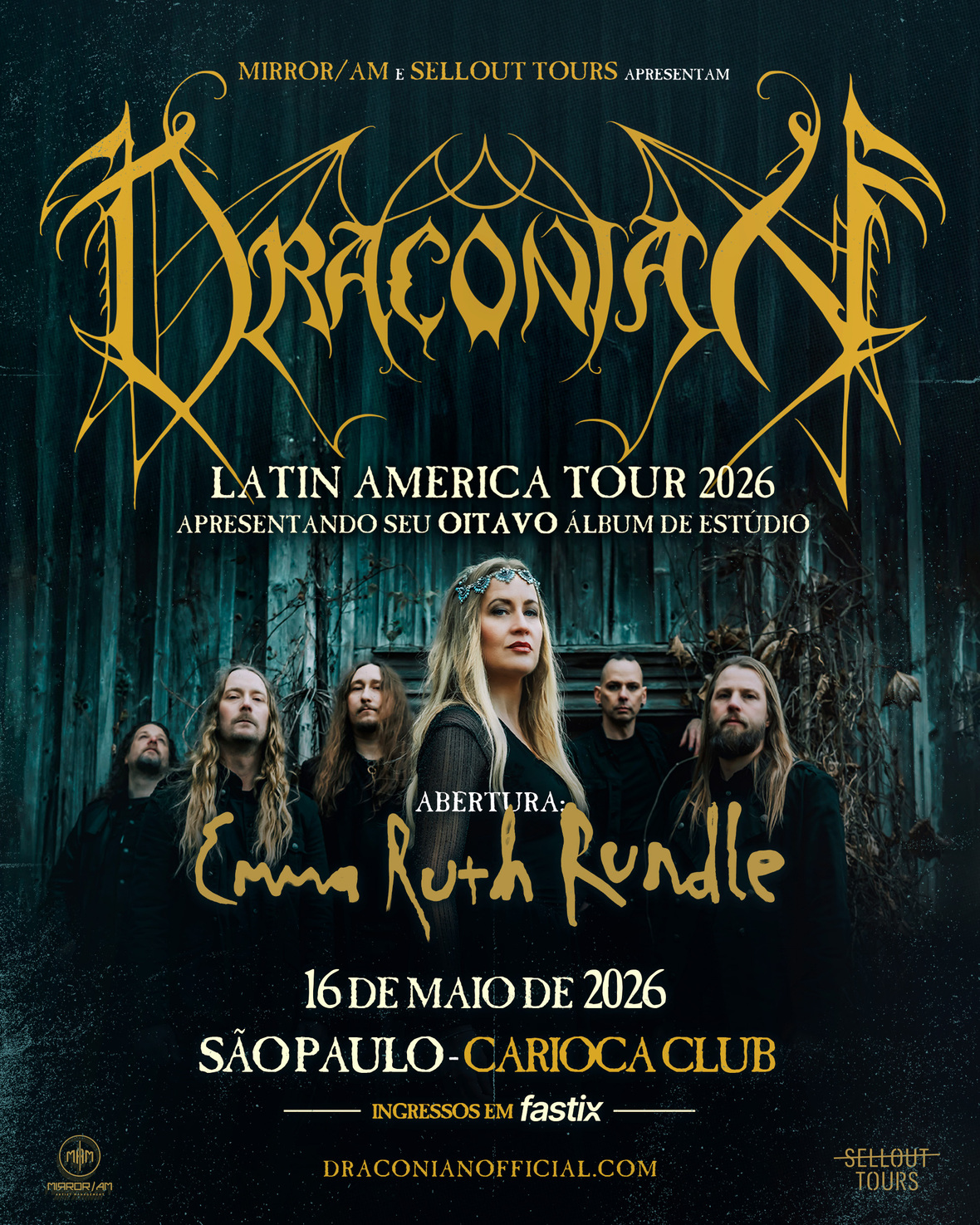 Draconian retorna a São Paulo em 2026 com nova formação e novo álbum