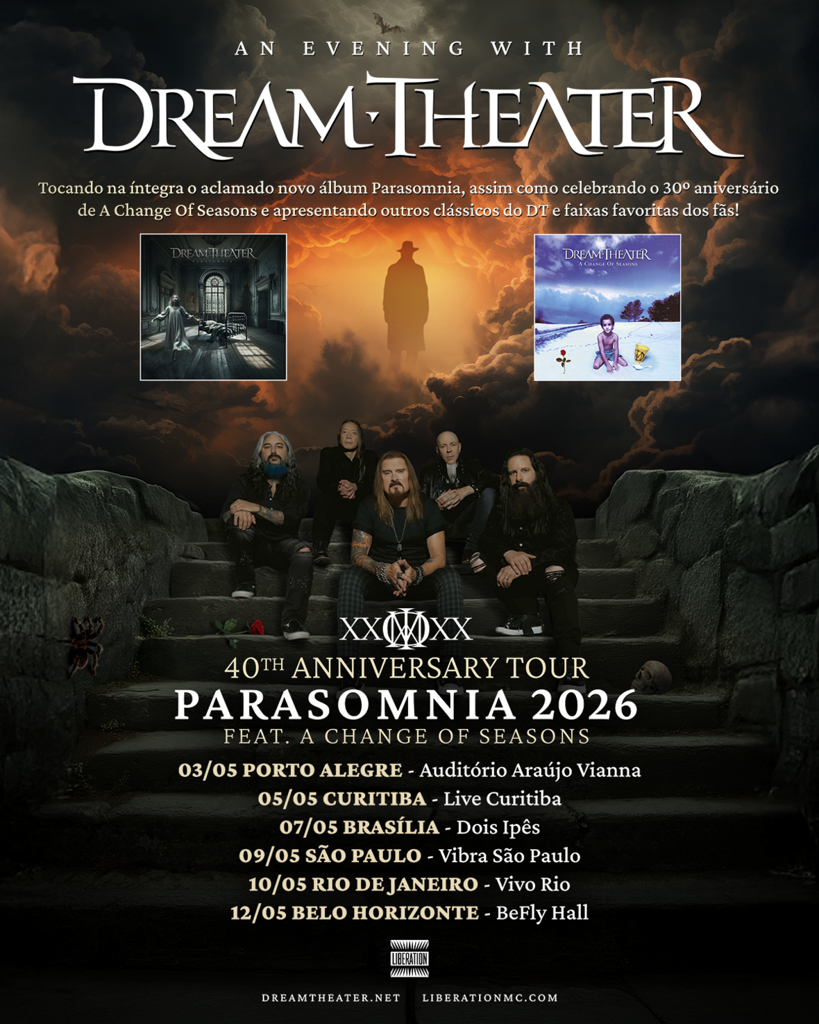 De volta ao Brasil: Dream Theater anuncia a turnê Parasomnia 2026