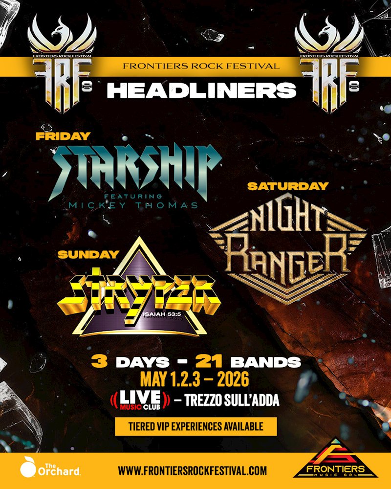 Frontiers Rock Festival 2026 anuncia headliners e confirma três dias de shows na Itália