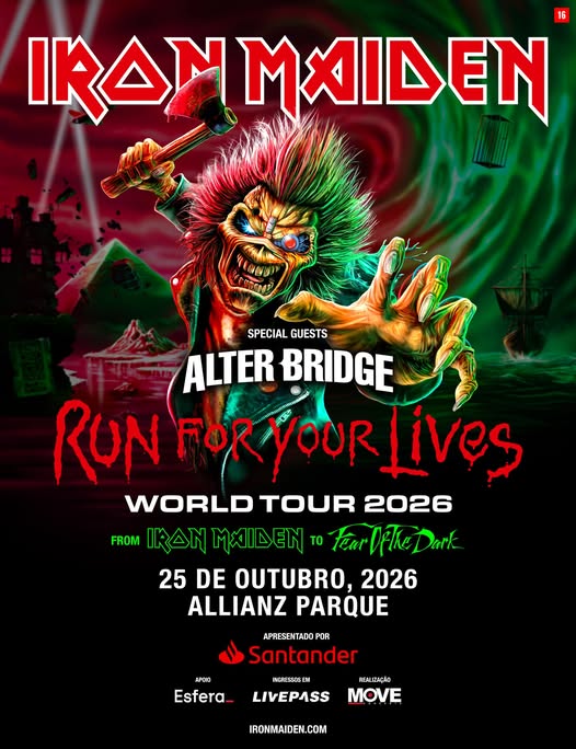 その他 a-ha  WORLD TOUR 86  87 Iron Maiden abre pré-venda de ingressos para show exclusivo no