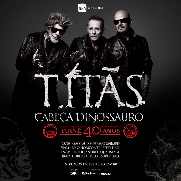 Titãs anunciam turnê nacional para celebrar os 40 anos do álbum Cabeça Dinossauro