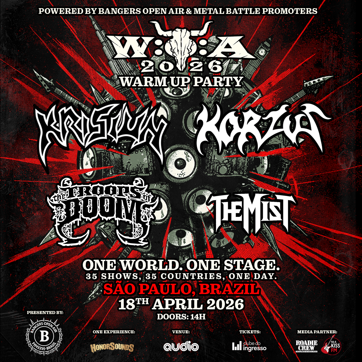 Wacken Open Air terá edição oficial no Brasil em abril de 2026